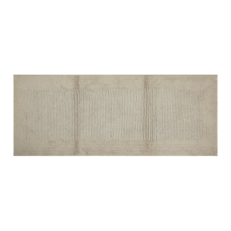 Hotel Style Beige Egyptian Cotton Bath Runner 24 x 60 Inches - Non-Skid Backing