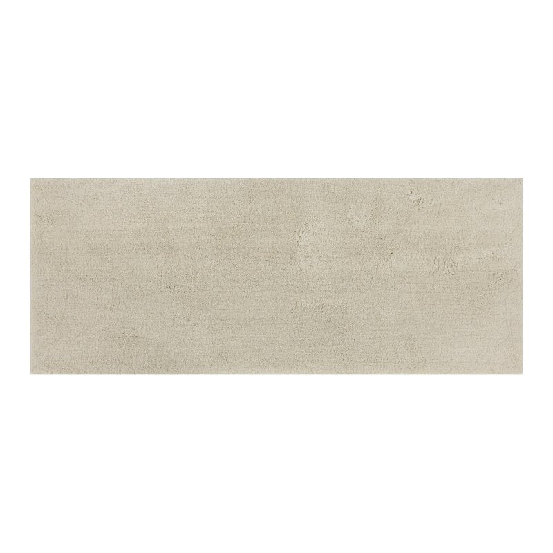 Hotel Style Beige Micro-Polyester Bath Runner - 24 x 60 Inches, Non-Slip Backing
