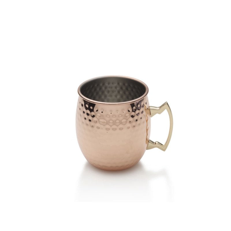 18-Ounce Hammered Moscow Mule Mug - Copper Plated Stainless Steel