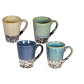 17oz Multi-Color Coffee Mug Set - 4 Pieces, Granite