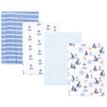 Flannel Burp Cloths for Babies - Sunshine and Sailboats 4-Pack