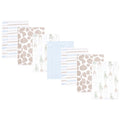 Flannel Burp Cloths Set - Modern Safari Friends 7-Pack