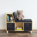 Dalton Toddler Book Nook with Storage - Natural/Black/White/Grey
