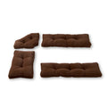 Chocolate Microfiber Kitchen Nook Cushion Set - 4-Piece