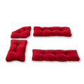 Hyatt 4-Piece Scarlet Microfiber Kitchen Nook Cushion Set