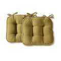 Hyatt Microfiber Indoor Tufted Chair Cushion Set - Moss (2-Pack)