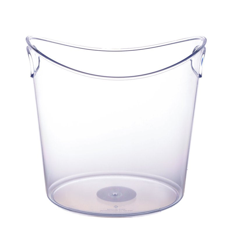 Clear Plastic Ice Bucket with Handles - 162 fl oz