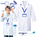 Kids Scientist Role-Play Costume Set 4T-5T Lab Coat & Science Props Unisex