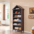 Tall Bathroom Cabinet with Adjustable Shelves - Engineered Wood, Brown, 75.9"