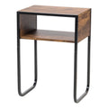 A-Shape Wood and Metal Accent Table - Versatile Side Table