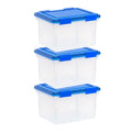 IRIS Letter & Legal Size File Storage Box 3 Pack - Airtight, Stackable
