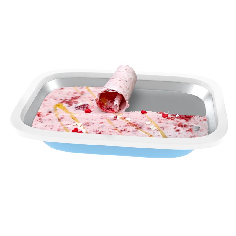 Ice Cream Roller Plate & Griddle Pan with 2 Spatulas for Homemade Frozen Treats
