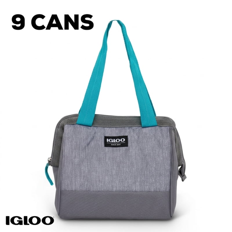 Insulated Softside Cooler Bag - 9 Can Capacity, Gray
