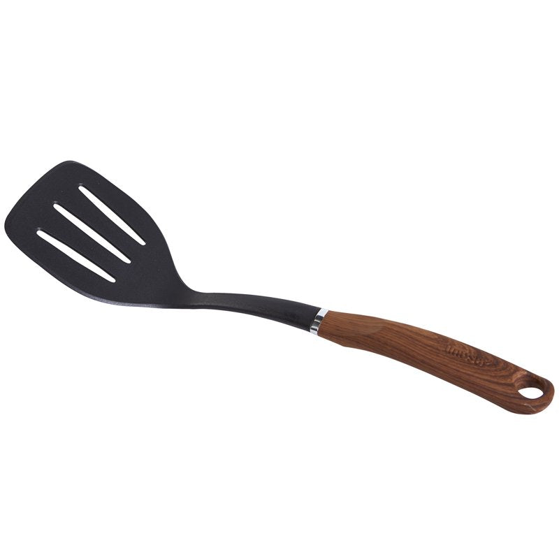 Slotted Turner with Wood Look Handle - 13 Inch Nylon Turner