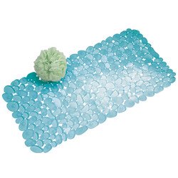 iDesign Pebblz Non-Slip Suction Bath Mat - Blue