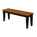 Cowan Shaker Dining Bench - Solid Wood - Black & Cherry