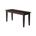 Shaker-Style Bench - Rich Mocha, Solid Parawood Construction