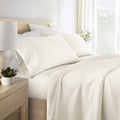 Full Ivory Rayon from Bamboo Bed Sheet Set - Luxury 4-Piece Bedding