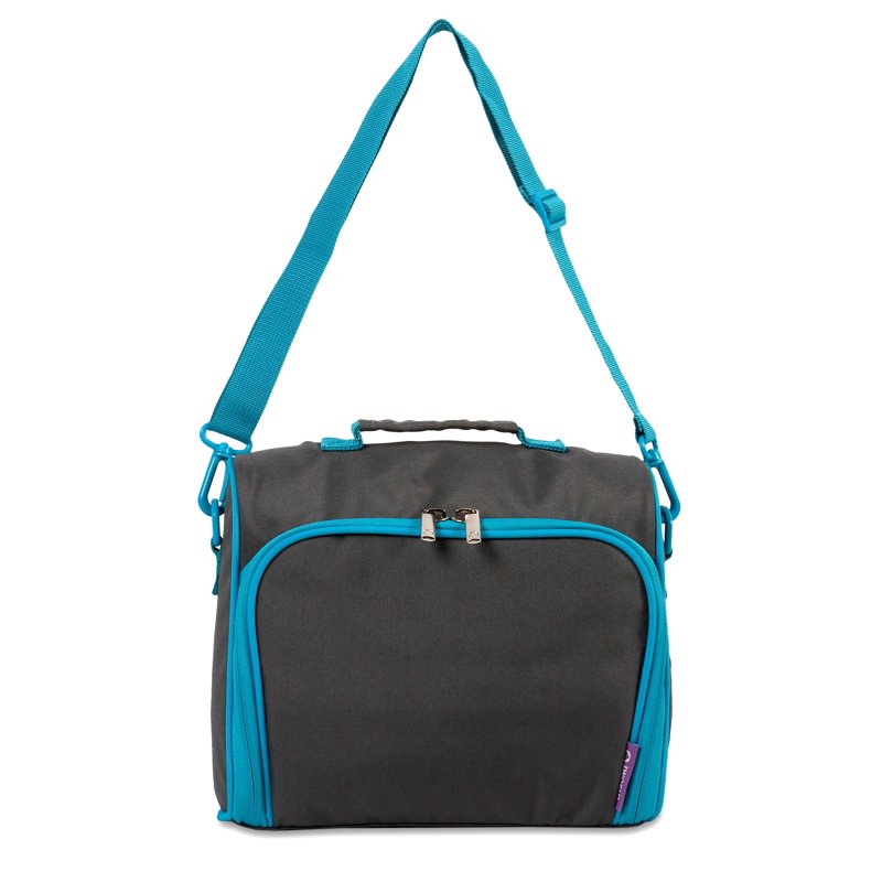 Insulated Kids Lunch Bag with Shoulder Strap - Grey