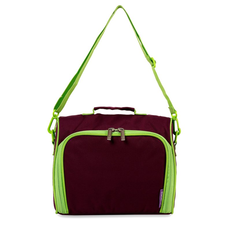 Insulated Kids Lunch Bag with Shoulder Strap - Purple
