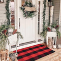 Halloween Checkered Door Mat - Fall Welcome Rug 15.7x24in - Outdoor Entrance Variation 02#A