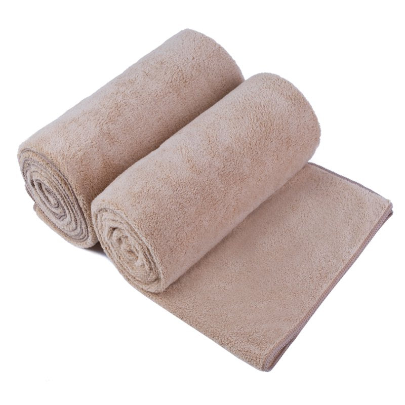 Bath Towel Set 2 Pack - Microfiber Absorbent & Quick Dry 30x60 Taupe Solid Taupe