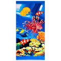 Colorful Fishes Cotton Beach Towel - Soft Quick-Dry Pool Towel 28x58
