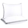 King Size Hypoallergenic Cotton Bed Pillow Set of 2 - Down Alternative, Breathable & Soft
