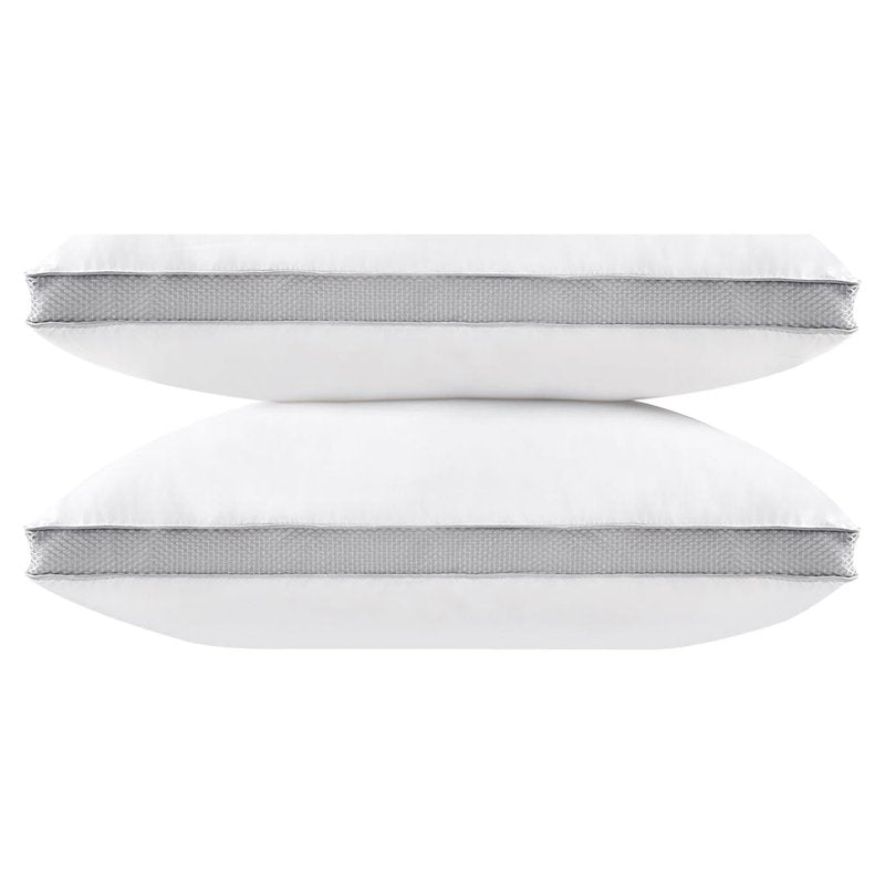Down Alternative Bed Pillow with Microfiber Cover & Gusset - Queen, 20x26, Brushed Microfiber