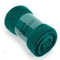 JML Cozy Plush Fleece Throw Blanket - Solid Teal 50x60 Inches