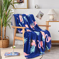 Pink Flamingo Fleece Throw Blanket 50x60 Inches Cozy Plush Nap Blanket