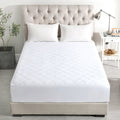 King Quilted Mattress Pad - Microfiber Comfort, Diamond Pattern, Hypoallergenic