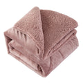 Sherpa Fleece Bed Blanket Queen Brown 75x83 - Warm & Reversible