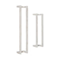 Set of 2 White Wooden Wall-Mounted Bathroom Towel Racks