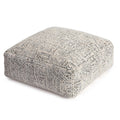Escondido 34-Inch Gray & Ivory Square Oversized Ottoman - Versatile Home Decor