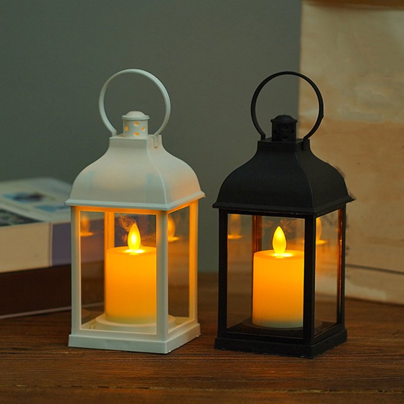 Black Japceit Flameless LED Candle Lamp Outdoor Camping Lantern with Timer