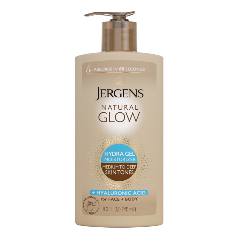 Jergens Natural Glow Hydra Gel Moisturizer, Gradual Tanning Lotion,