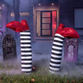 Halloween Yard Decorations Witch Legs with Shoes - 2 Pieces Outdoor Stakes - White and Black Variation of THIS Listing