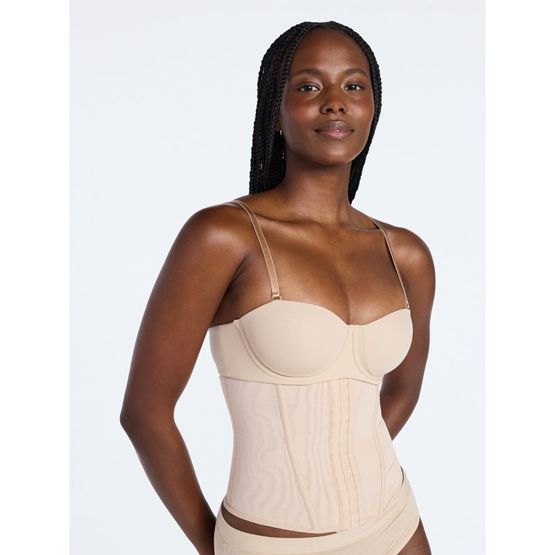 Women's Waist Trainer with Supportive Power Mesh - Adobe Tan XXXL