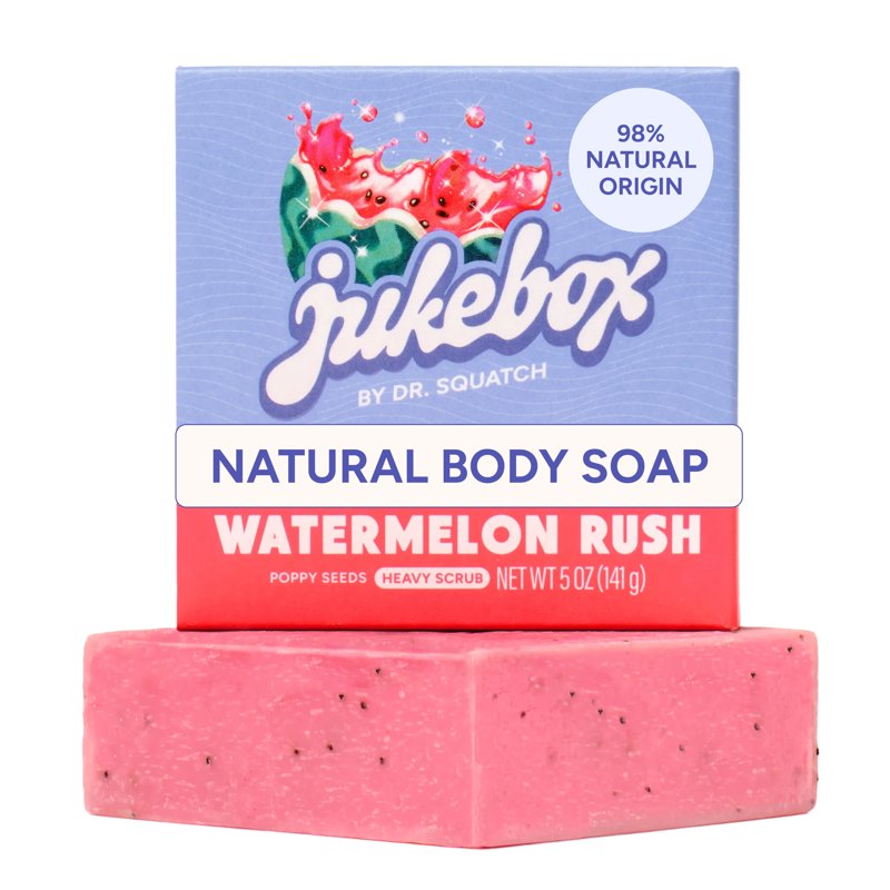 Natural Body Soap Bar - Watermelon Rush Scented Cold-Process Cleanser