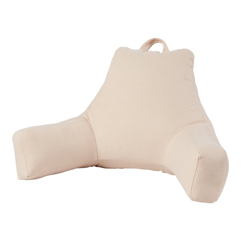 Off-White Jumbo Polyester Bed Rest Pillow with Support & Handle