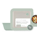 Ceramic Glass Food Storage Container - 2.5-Cup Small Square