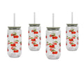 18oz Cherry Can Sipper Tumbler with Straw Set - 4-Piece