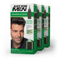 Men's Hair Color Shampoo - Real Black, 3 Pack, 100% Gray Coverage