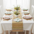 Jute Braid Table Runner - 14" x 90" - Natural Multicolor