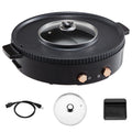 2-in-1 Electric Grill and Hot Pot - 1800W Smokeless Design