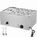 24QT Electric Food Warmer - 5-Pan Stainless Steel Buffet Bain Marie