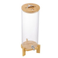 3.5 Gallon Glass Beverage Dispenser with Wooden Stand & Spigot