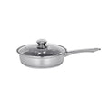4-Cup Stainless Steel Egg Poaching Pan with Nonstick Cups and Glass Lid