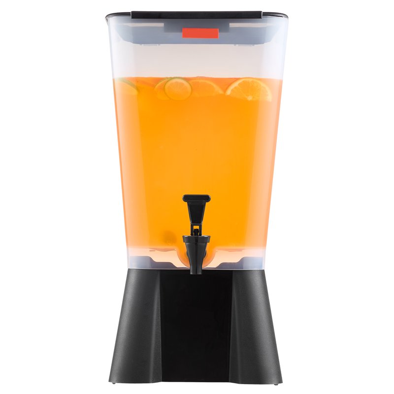 5-Gallon Beverage Dispenser with No-Drip Spigot - Clear Plastic